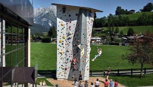 climbing tower at Hotel Lisi