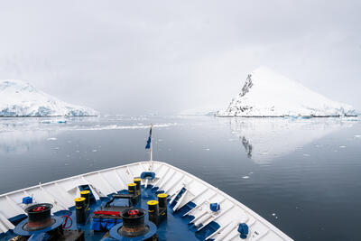 calm waters in Antarctica