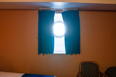 porthole on Queen Mary ship