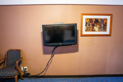 TV in cabin on Queen Mary ship