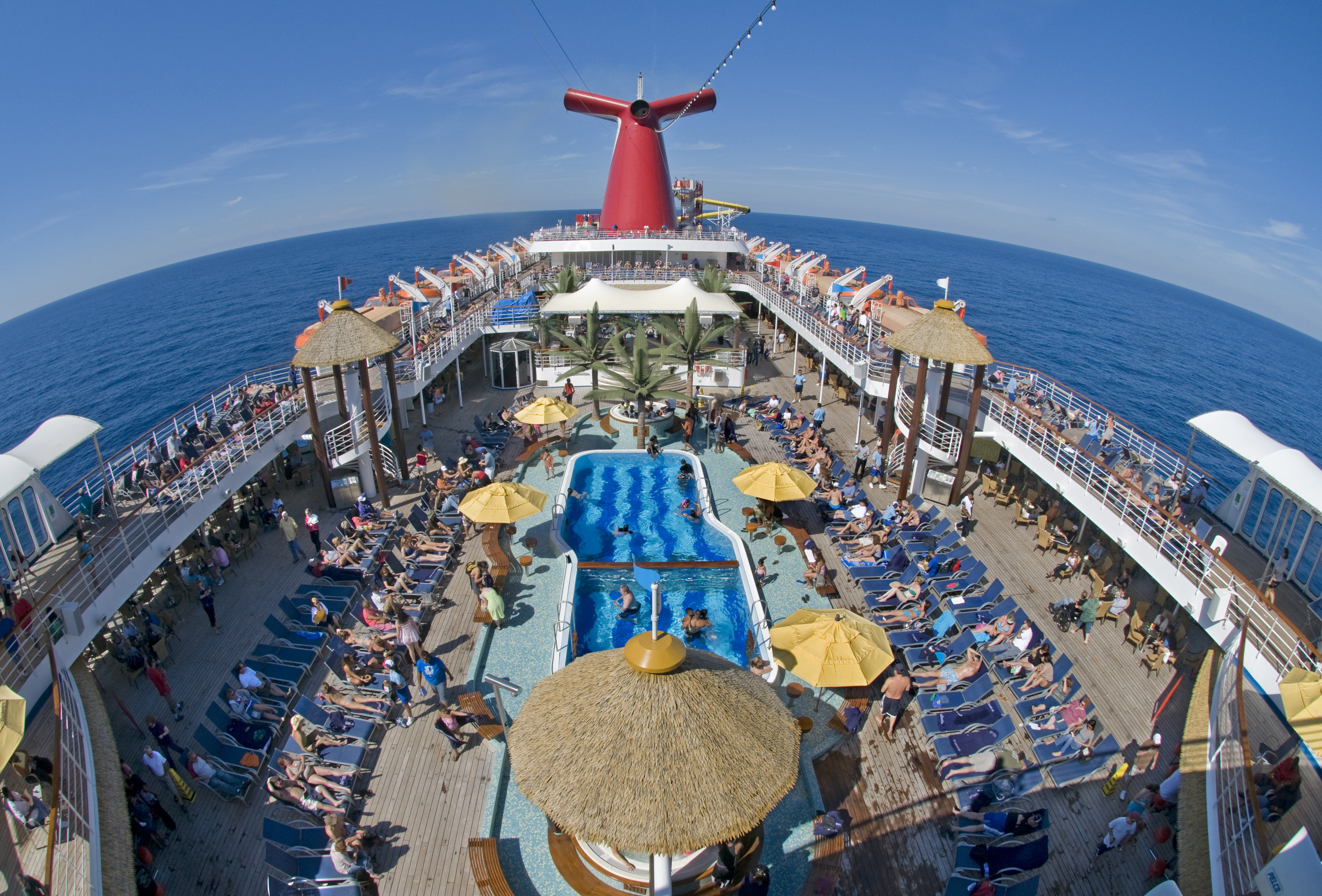 Carnival ecstasy Lido deck