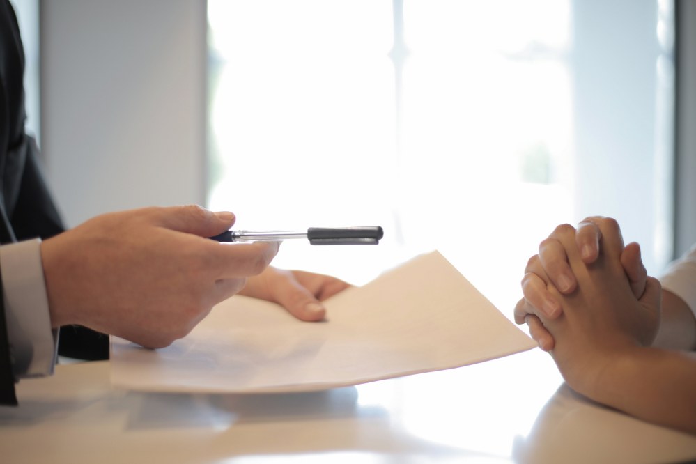 parent about to sign legal document