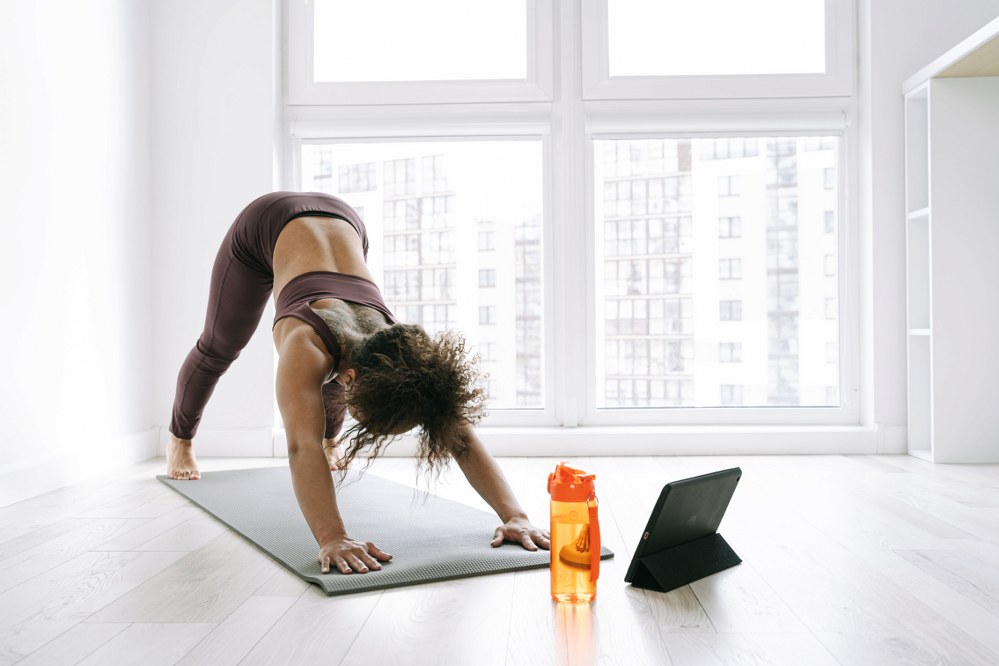 ski exercises for the over 50s: downward facing dog