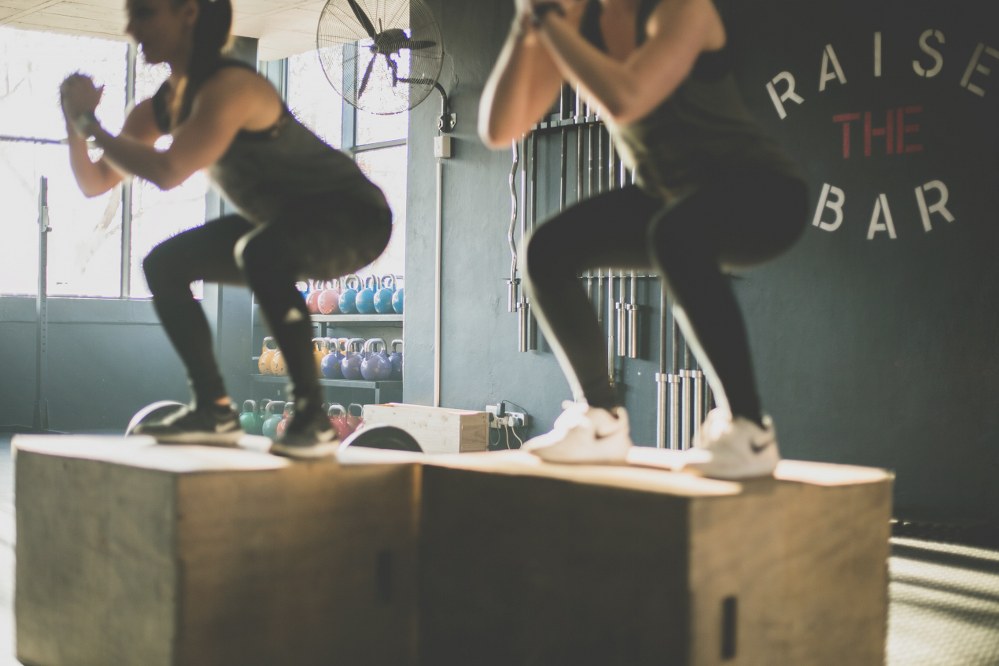 women doing squats